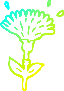 Bir insan tarafından çizilmiş karahindiba çizgi çizimi.