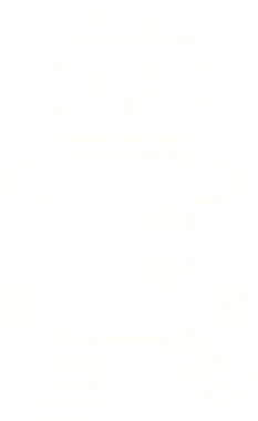 Bir insan tarafından çizilen robot tebeşiri.