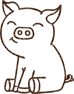 Domuz Kömürü Bir insan tarafından çizilmiş