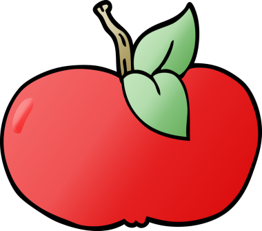 Bir insan tarafından çizilmiş sulu elma karalaması