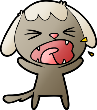 Bir insan tarafından çizilmiş şirin bir köpek havlaması.