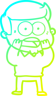 Bir insan tarafından çizilen bir karikatürün soğuk gradyan çizimi.