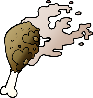 karikatür karalaması bir insan tarafından çizilmiş tavuk budu