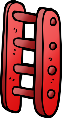 karikatür karalama uzun merdiven bir insan tarafından çizilmiş