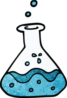 Bir insan tarafından çizilmiş karalama kimyasal şişeleri.