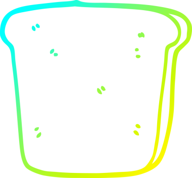 Bir insan tarafından çizilmiş bir ekmek diliminin soğuk gradyan çizimi