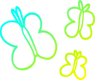 Bir insan tarafından çizilen kelebeklerin soğuk gradyan çizgileri.