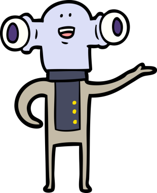 Bir insan tarafından çizilmiş dost canlısı uzaylı hareketi.