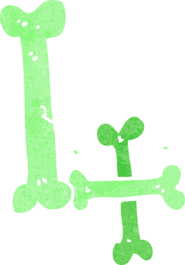 Bir insan tarafından çizilmiş bir cadılar bayramı kemik numarası.