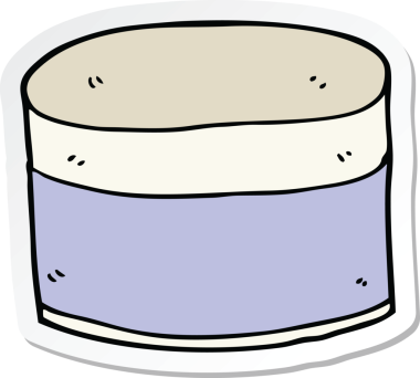 Bir insan tarafından çizilmiş bir karikatür kutusunun etiketi.