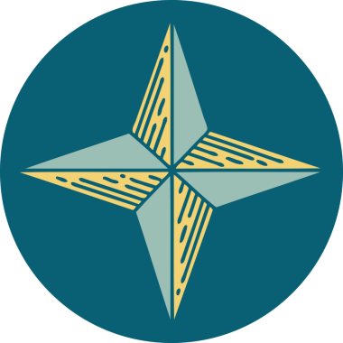 Bir insan tarafından çizilmiş bir yıldızın ikonik dövme şekli