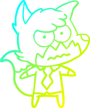 Bir insan tarafından çizilmiş bir çizgi filmin soğuk gradyan çizimi.