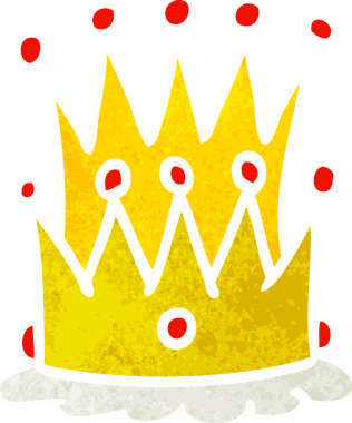 İnsan eliyle çizilmiş iki taç karalaması.