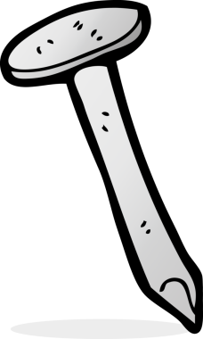 bir insan tarafından çizilmiş karikatür çivisi