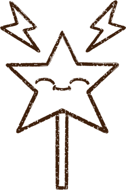 Sihirli Asa Kömür Bir insan tarafından çizilmiş