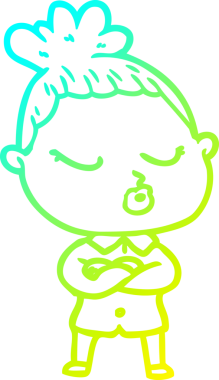 Bir insan tarafından çizilmiş soğuk bir çizgi film çizimi.