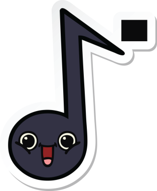 Bir insan tarafından çizilmiş şirin bir karikatür notasının çıkartması.