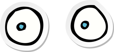 Bir insan tarafından çizilmiş bir çizgi film gözünün çıkartması.