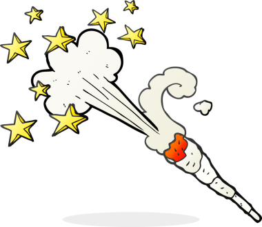 Bir insan tarafından çizilmiş marihuana karikatürü.