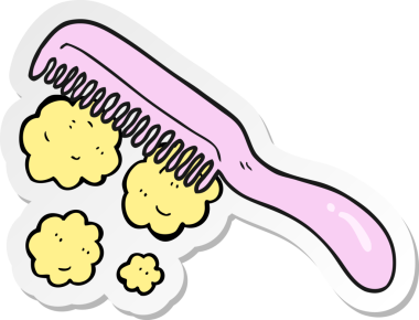 Bir insan tarafından çizilmiş karikatür tarağının etiketi.