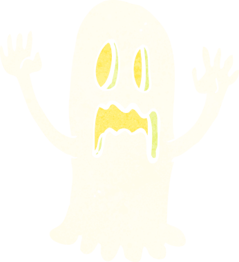 Bir insan tarafından çizilmiş garip bir hayalet.