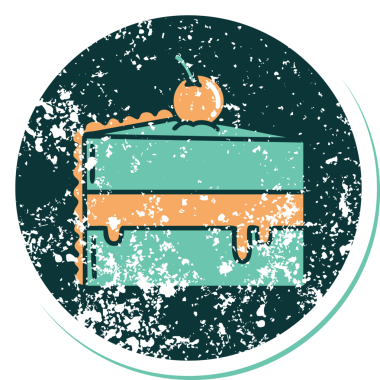 Bir insanın çizdiği çikolatalı pastanın sembolik dövmesi.