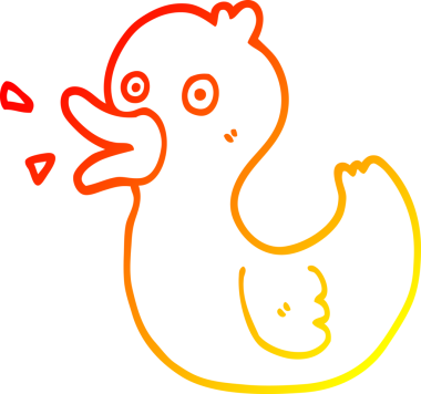 Bir insan tarafından çizilen ördeğin sıcak gradyan çizimi