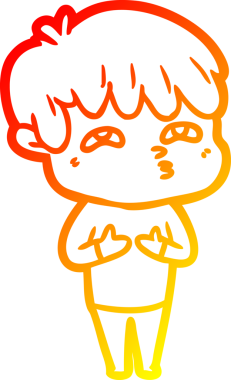 Bir insan tarafından çizilmiş, karikatür meraklısı bir adamın sıcak çizgi çizimi