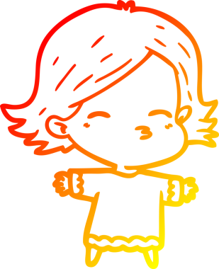 Bir insan tarafından çizilmiş bir karikatür kadın çizimi