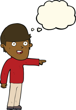 Bir insan tarafından çizilmiş düşünce baloncuğu olan bir adam.