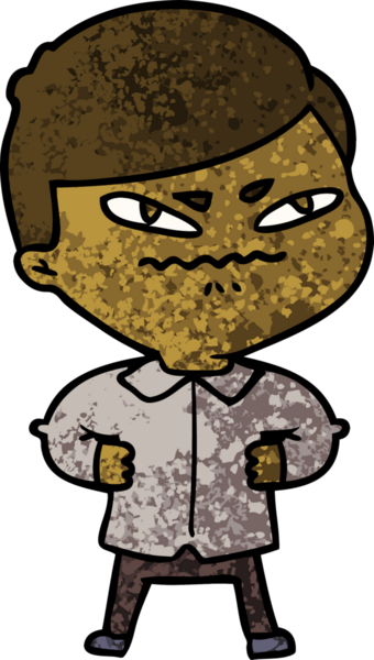 Bir insan tarafından çizilmiş kızgın bir adam.