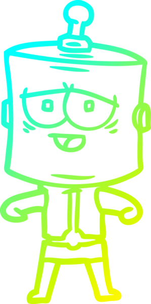 Bir insan tarafından çizilmiş soğuk gradyan robot çizimi