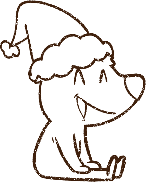 Bir insan tarafından çizilmiş Noel Ayısı Kömürü