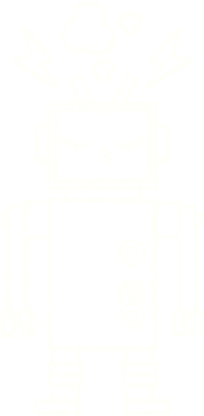 Bir insan tarafından çizilen robot tebeşiri.