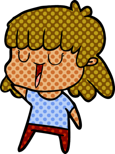 Bir insan tarafından çizilmiş karikatür kadın.