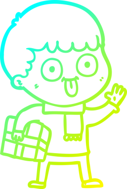 Bir insan tarafından çizilmiş soğuk çizgi çizgi film karakteri.