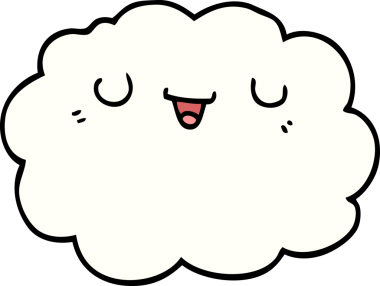 bir insan tarafından çizilmiş karikatür bulutu