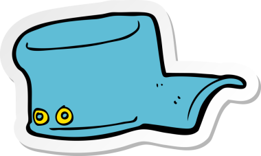 Bir insan tarafından çizilmiş bir çizgi film üniforması şapkasının çıkartması.