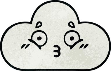 Bir insan tarafından çizilmiş beyaz bulutun retro grunge dokusu