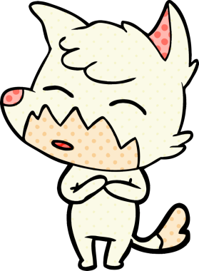 bir insan tarafından çizilmiş tilki çizgi filmi