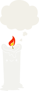 insan tarafından çizilmiş, düşünce baloncuklu çizgi film mumu.