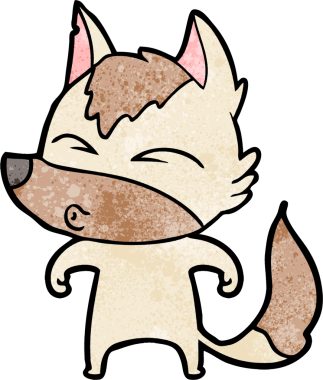 Bir insan tarafından çizilmiş bir kurt düdüğü.