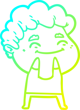 Bir insan tarafından çizilmiş karikatür cana yakın bir adamın çizimi.