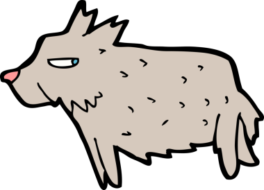 Bir insan tarafından çizilmiş karikatür teriyeri.