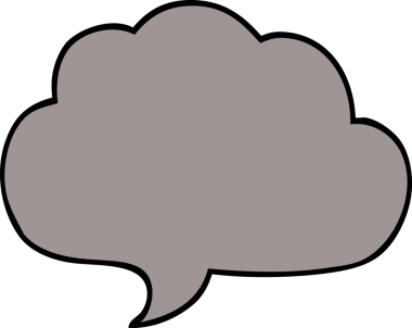 bir insan tarafından çizilmiş karalama gri konuşma baloncuğu