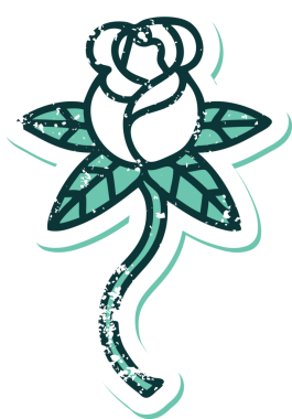 Bir insan tarafından çizilmiş bir çiçeğin sembolik dövmesi.