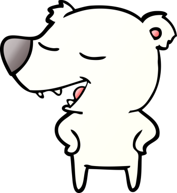 Bir insan tarafından çizilmiş kutup ayısı karikatürü