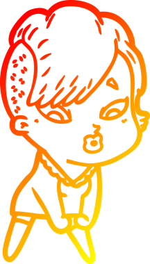 Bir çizgi film karakteri, bir insan tarafından çizilmiş bir kızı şaşırttı.