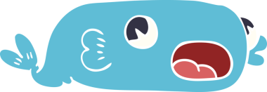 Bir insan tarafından çizilmiş bir balık karalaması.