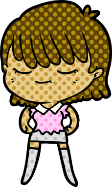 Bir insan tarafından çizilmiş karikatür kadın.